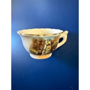 Nico Japan‎ Teacup Demitasse Gold Trim Scenic Design Collectible Small